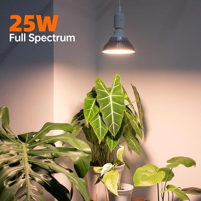 Bstrip LED Hanging Grow Light, Grow Light Bulb for Indoor Plants, 25W Full Spectrum Hanging Grow