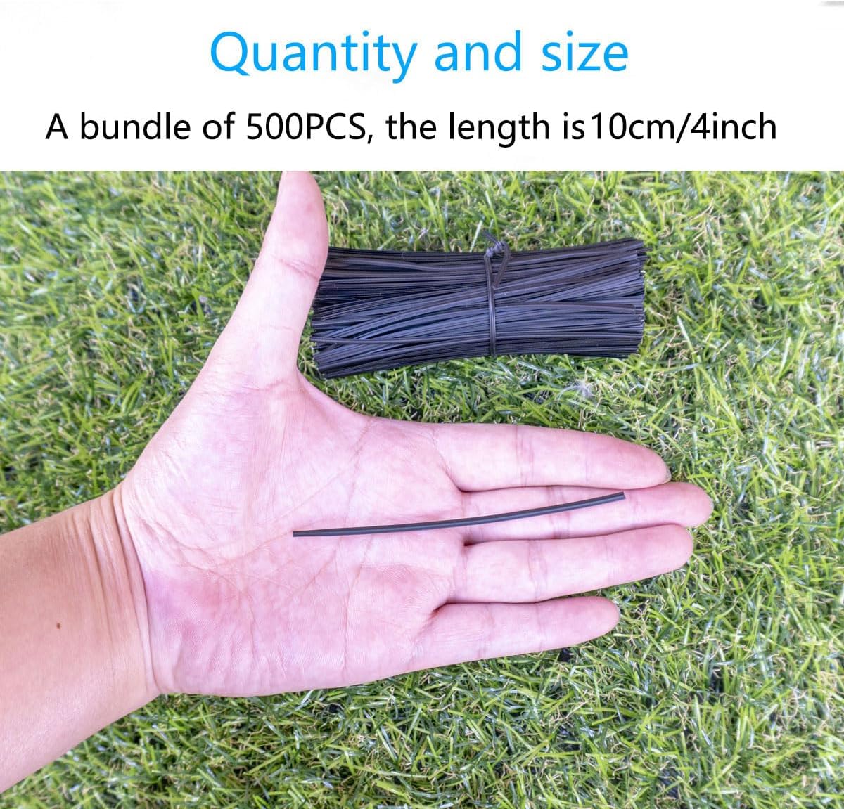 Plastic Black 4" Twist Ties, Reusable Cable Ties,Long Garbage Bag Twist Ties, Trash Bag Coated