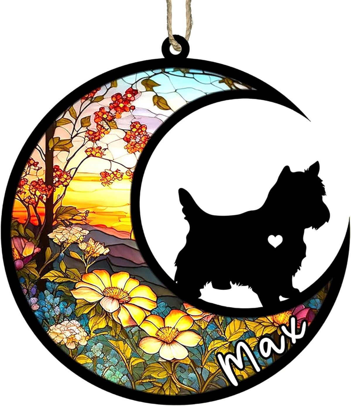 Personalized Dog Memorial, Custom Name Westie Dog Christmas Ornament with Name, Custom Breeds, Pet