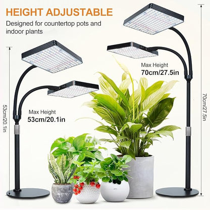 50W Table Top Grow Lights for Indoor Plants, Seed Starting, Bonsai with Timer Auto On/Off, 5000