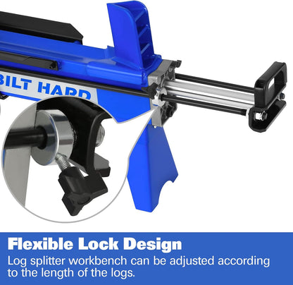 BILT HARD 6.5 Ton Electric Log Splitter with Stand - 15 Amp Motor Wood Splitter with Hydraulic Ram