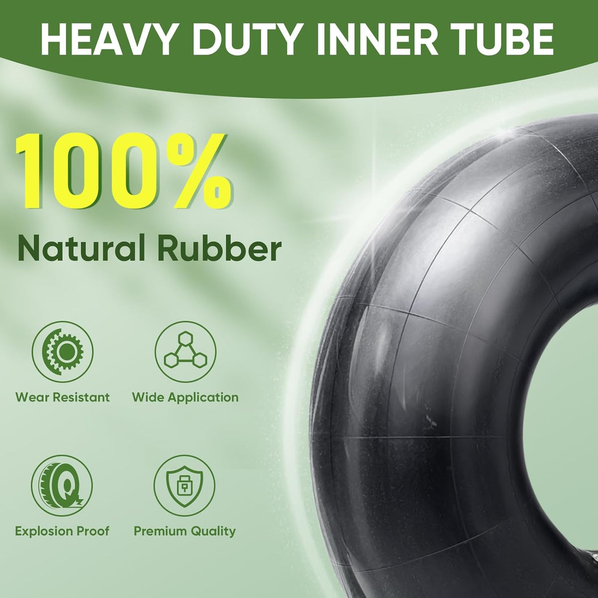 TICONN 13x4.00-6, 4.10/3.50-6 Tire Inner Tube, 2 Pack Inner Tire Tube for Wheelbarrow Tires