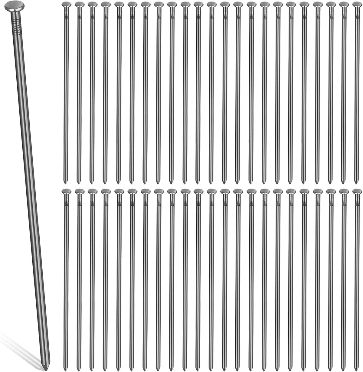 Nuenen 100 Metal Heavy Duty Stakes 12 Inch Landscape Anchoring Spikes Garden Edging Spikes for