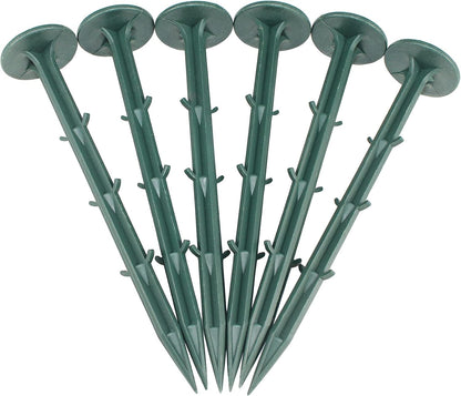 6-Inch Plastic Stakes Sturdy Plastic Stakes Anchors Rustproof for Holding Down Landscape Fabric
