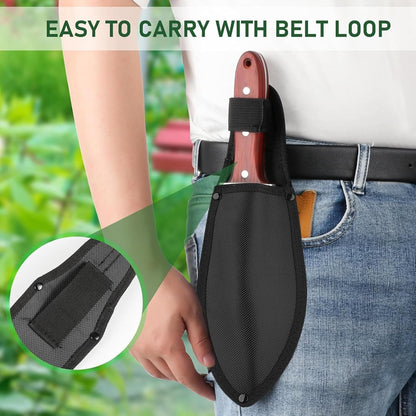 Hori Hori Garden Knife, Garden Tools with Sheath for Weeding,Planting,Digging, Stainless Steel