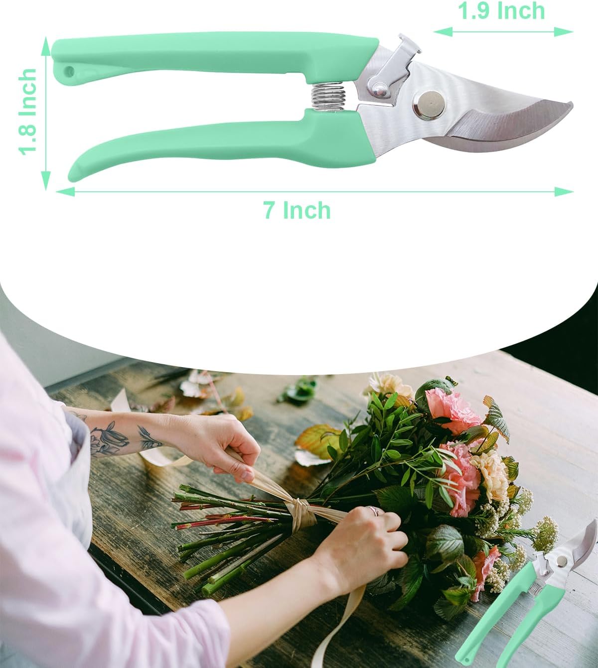 Pruning Shears for Gardening, 4 Pack Garden Scissors for Cutting Fresh Flowers, Floral Clippers for