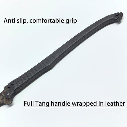 SV Handmade cast Manganese Steel Chopping Blade Sword, Full Tang, Outdoor, Hunting, Camping