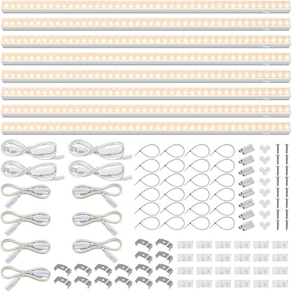 Barrina T5 Grow Lights, Full Spectrum, 2ft 80W (8 x 10W, 500W Equivalent), LED Grow Light Strip for