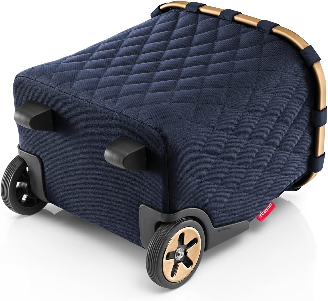 reisenthel carrycruiser Rhombus Midnight Gold - Portable Shopping Trolley with Sturdy Aluminum