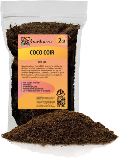 Premium Organic Coconut Coir Mix for Home Gardening - All Natural Soil Amendment - PH Balanced and