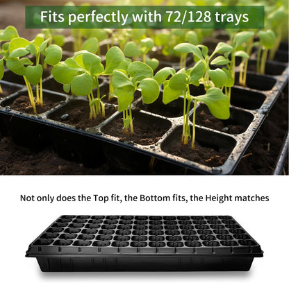 Growing Trays, 1020 Plant Nursery Trays Heavy Duty Seed Starter Flat Seedling Tray for 72/128 Cell