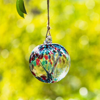 4” Tree of Life Witch Balls, Gazing Balls Hanging Friendship Balls, Hand-Blown Glass Christmas