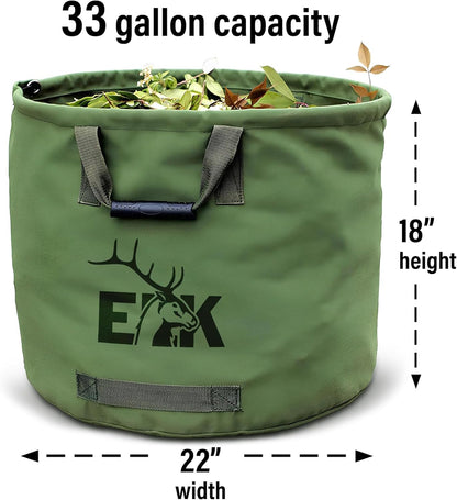 ELK 33-Gallon Non Self-Standing Multipurpose Garden Leaf Waste Bag - Durable Canvas for Yard