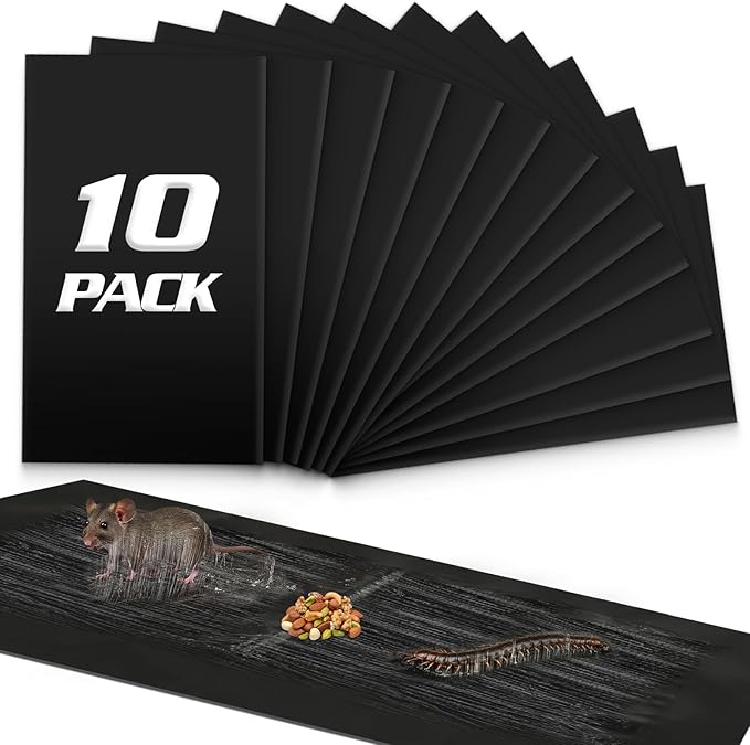 10 Pack Sticky Mouse Traps,Clear Mouse Glue Trap Sticky Traps That Work for Mice and Rats