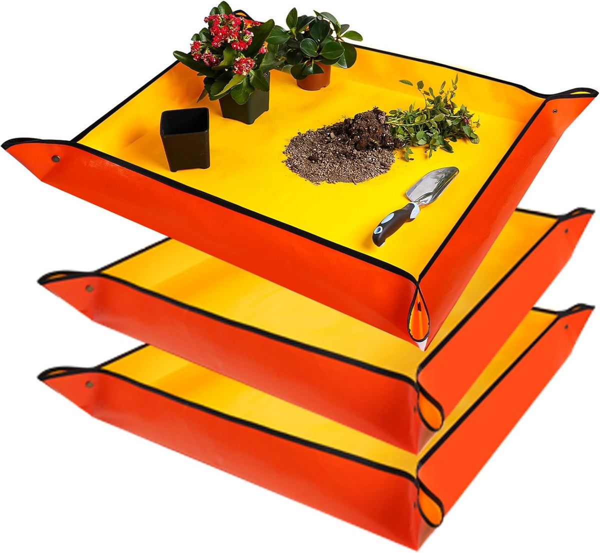 3 Pcs 39.5"X31.5" Large Repotting Mat for House Plants Transplanting and Soil Mix Control