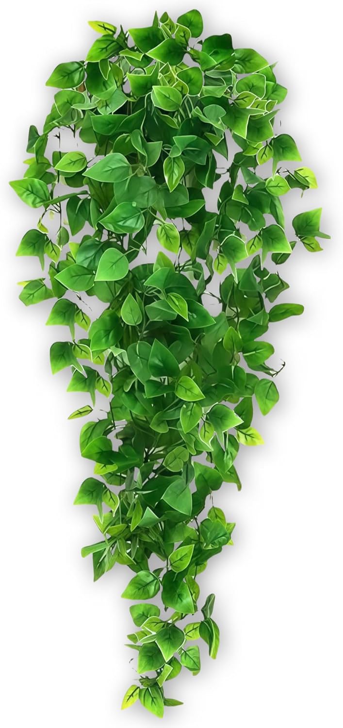 2 Pack Artificial Hanging Ivy Plants (3.6ft) - Fake Vine Greenery for Indoor/Outdoor Decor, Wedding