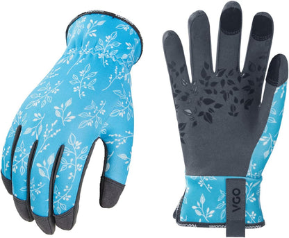 Vgo... 1-Pair Gardening Gloves Ladies, Soft synthetic leather Working Gloves,Sratch protection(Size