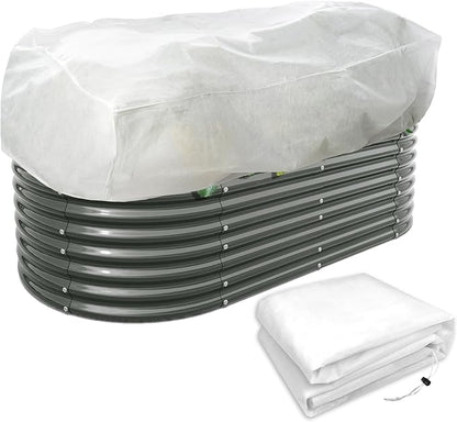 Rectangular Plant Cover Frost Big Size for 8×2×2FT Non Woven Fabric Garden Bed Cover with Zip