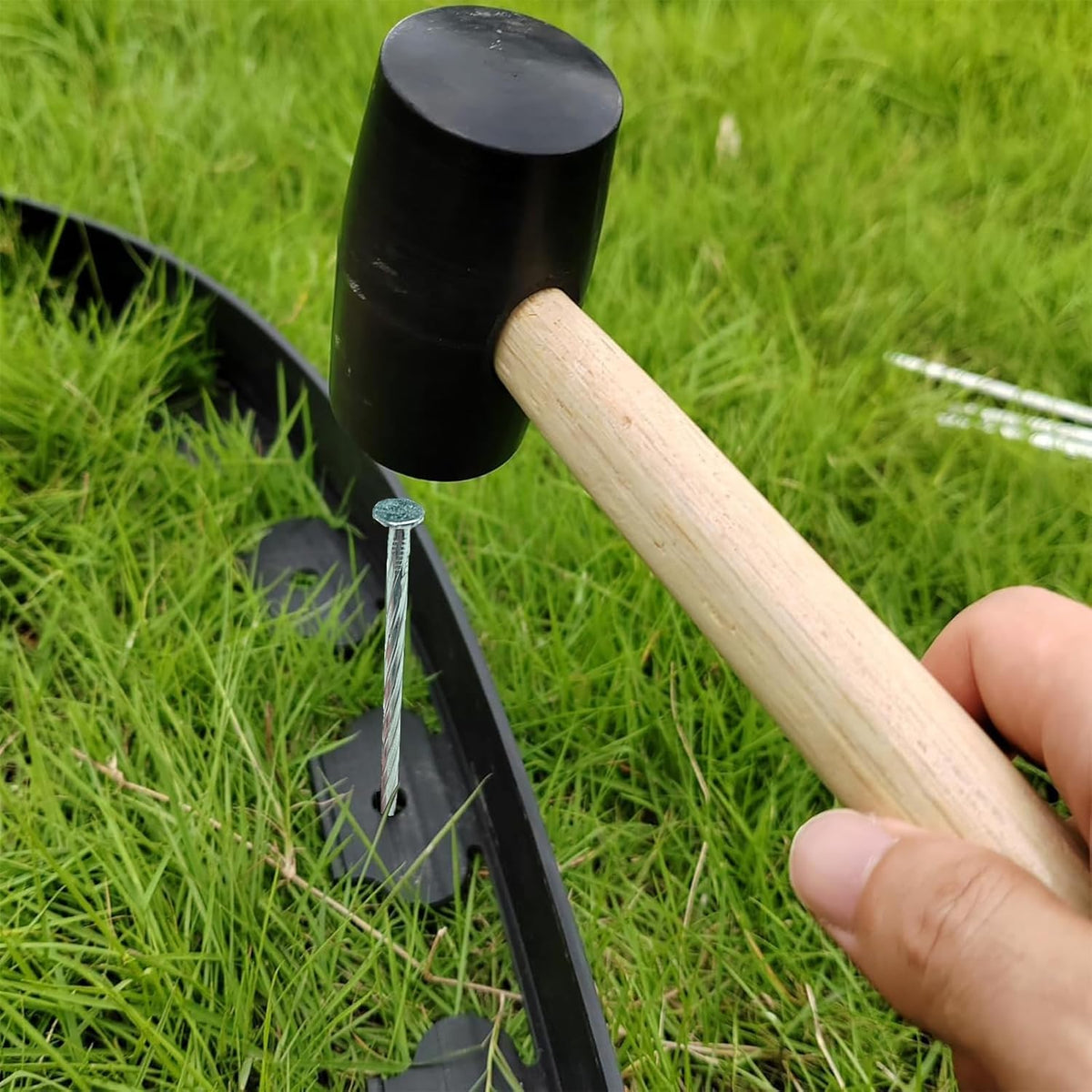 Artificial Turf Stakes Galvanized Spiral Landscape Spikes 6IN Weed Barrier Fabric Stakes for Paver