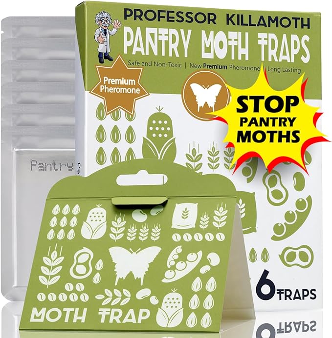 Pantry Moth Traps 6-Pack | Child and Pet Safe Pantry Protection | No Insecticides | Premium