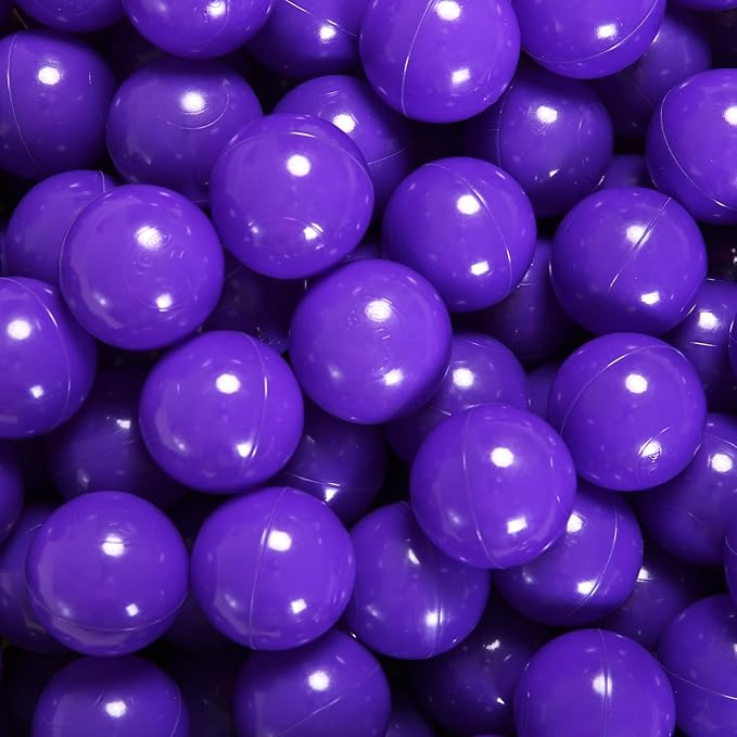 Ball Pit Balls for Kids, Plastic Refill 2.2 Inch Balls, 100 Pack, Bright Colors, Phthalate and BPA