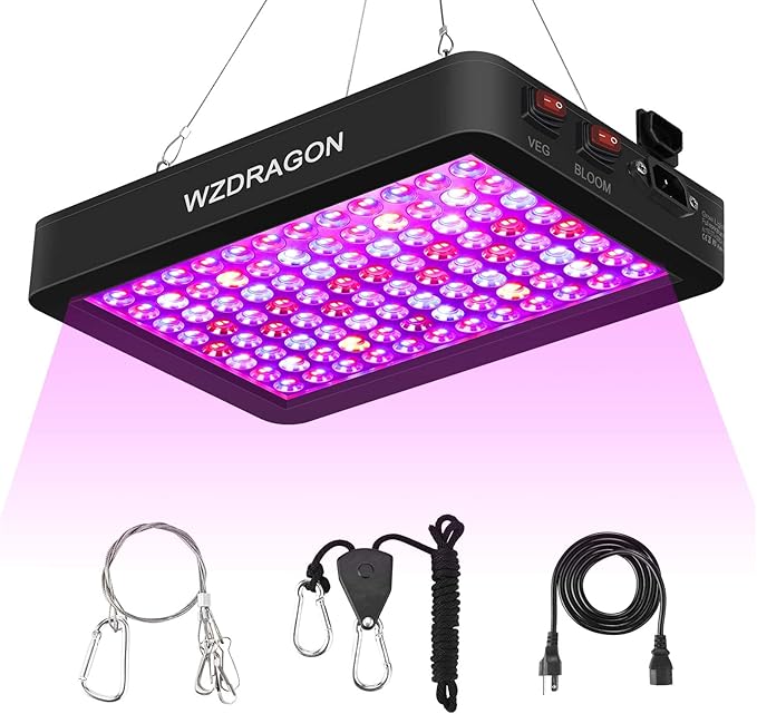 Upgraded BW1000 LED Grow Lights Double Chips Full Spectrum with 10ft Cable for Greenhouse and