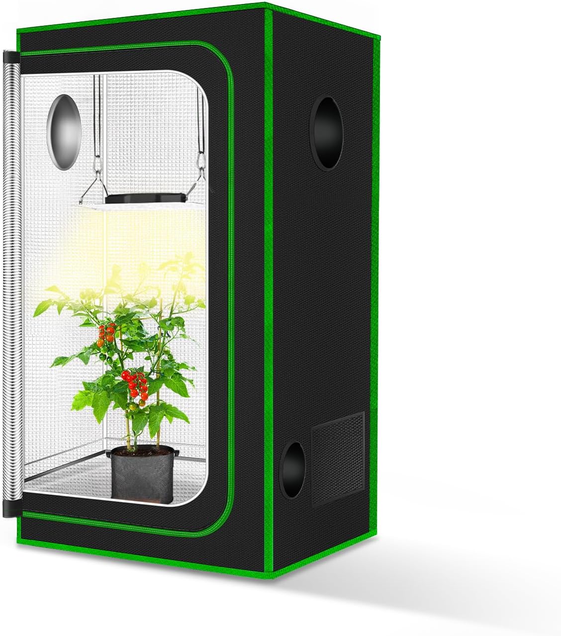 MELONFARM Small Grow Tent for Aerogarden，18”x18”x48” ，Hydroponics Growing System ，Highly Reflective