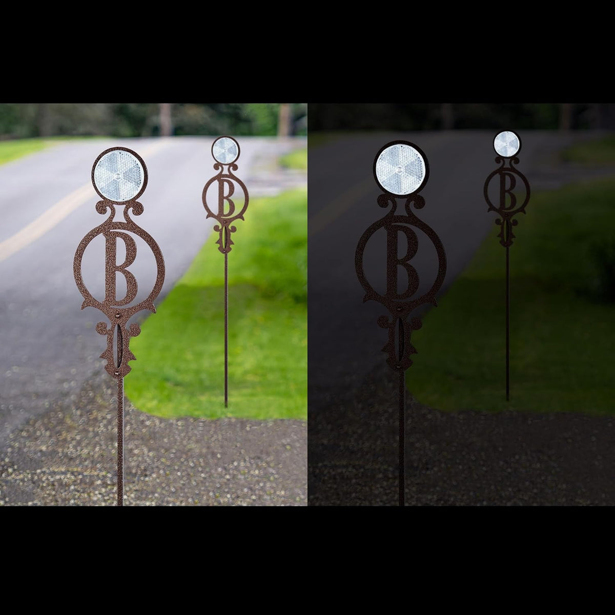 Touch of Class Pathways Reflective Driveway Marker Stake Set of Two for Outdoor Use | Custom