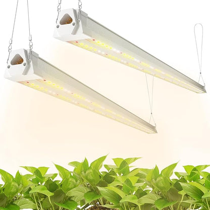 FREELICHT 2 Pack 4FT LED Grow Light, 40W (250W Equivalent), Full Spectrum Sunlight Growing Lamp