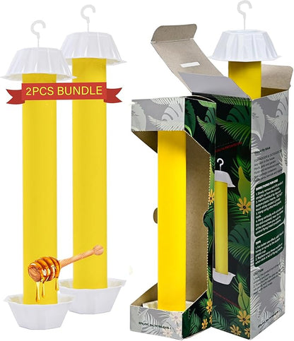 Gideal 2-Pack Yellow Sticky Fly Traps Pest Control for Indoor/Outdoor Use, Gnat Trap for Flying