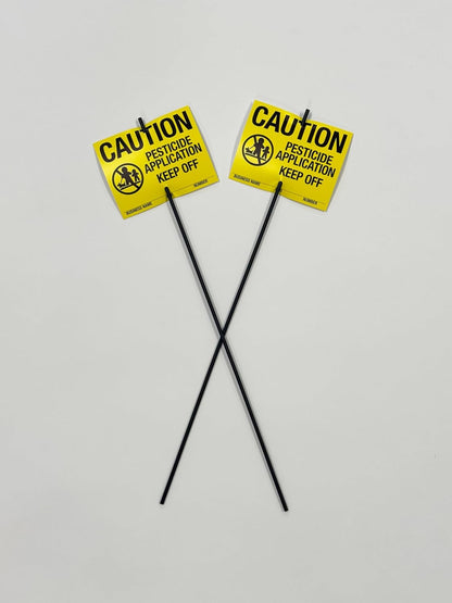 Great Lakes Marking Products Lawn Treatment Application Stakes & MASSACHUSETTS Signs (Economy Style
