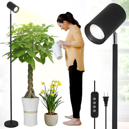 HMVPL 40W Grow Lights Stand for Indoor Plants Full Spectrum, Standing Plant Light for Indoor