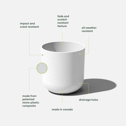 Veradek Mason Series Lima Planter - Round Planter for Indoor or Outdoor Porch/Garden | Made from