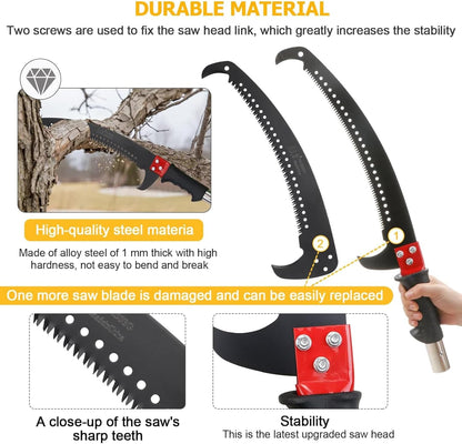 30 Feet Tree Pole Pruner Manual Branches Trimmer Tree Branch Garden Tools Loppers Hand Pole Saws