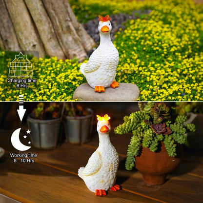 Goodeco Garden Goose Statue with Solar Butterfly - Outdoor Goose Decor for Unique Gifts for Mom &