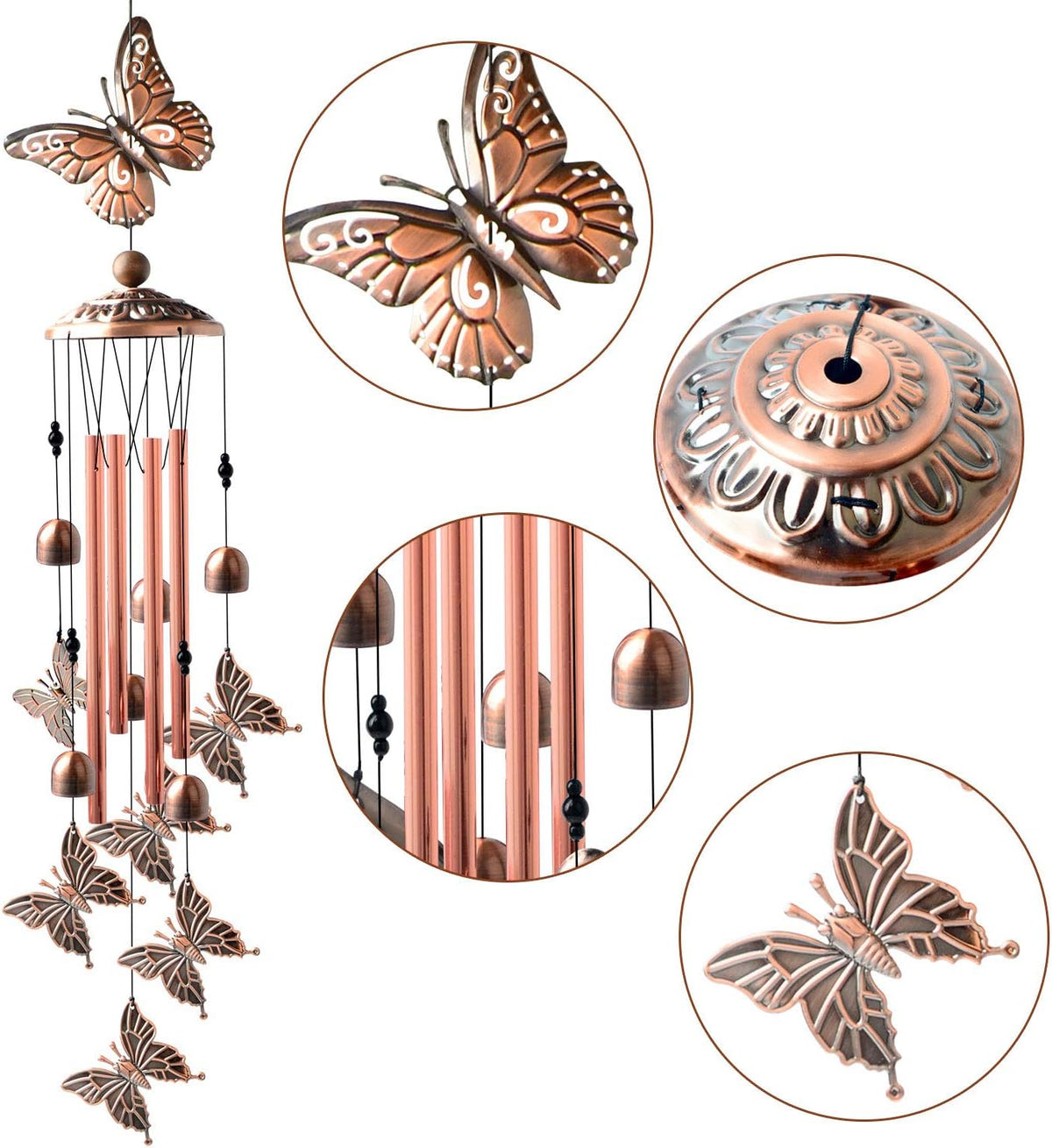 Butterfly Wind Chimes, Gift for Grandma,Birthday Gifts for mom for Daughter,Friend Gift, Aunt