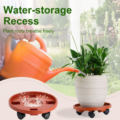 Doseno Plant Caddy with Wheels, Plant Dolly with Wheels, 2 Pack, 13 in