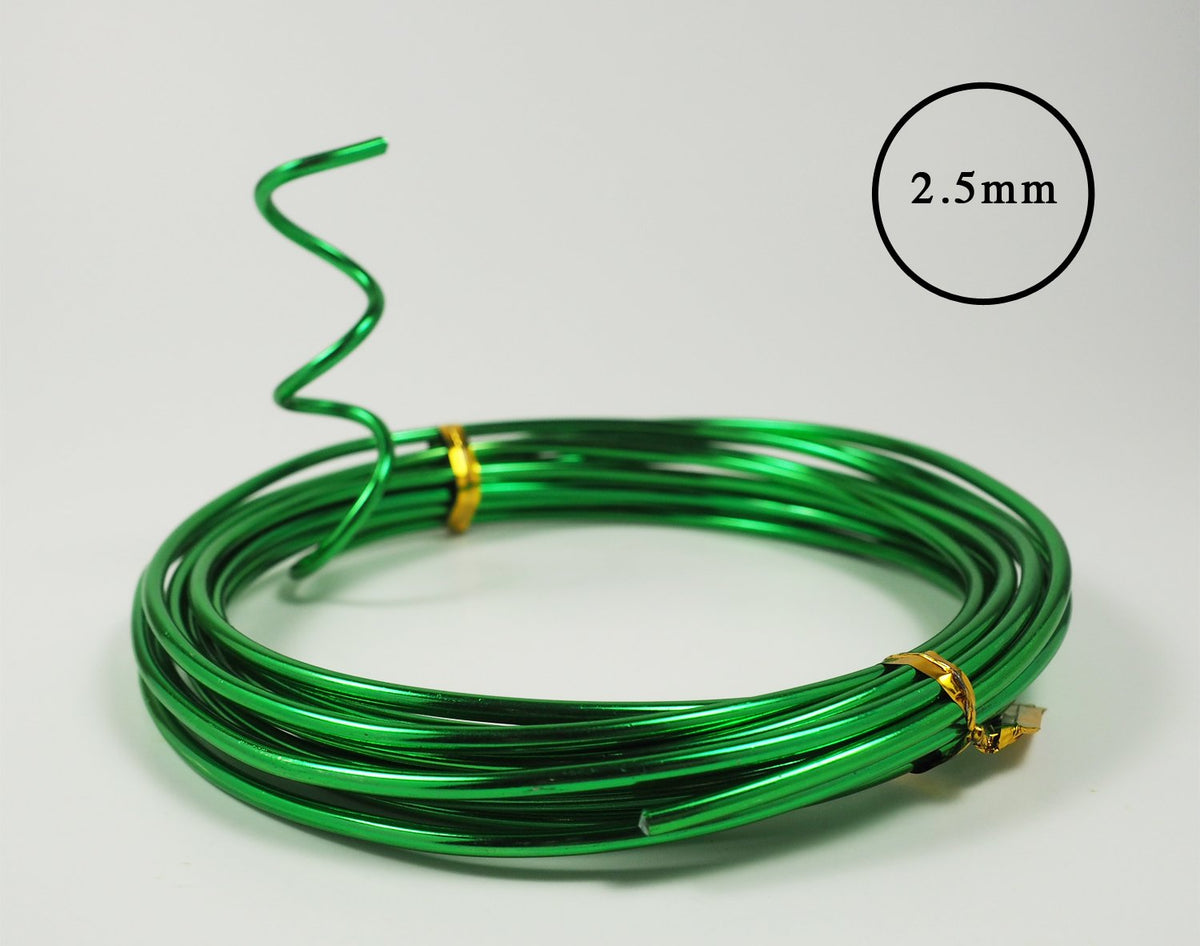 Aluminum Floral/Plant/Bonsai Tree Wire 5-Size Starter Set with Canvas Bag - 1.0mm, 1.5mm, 2.0mm