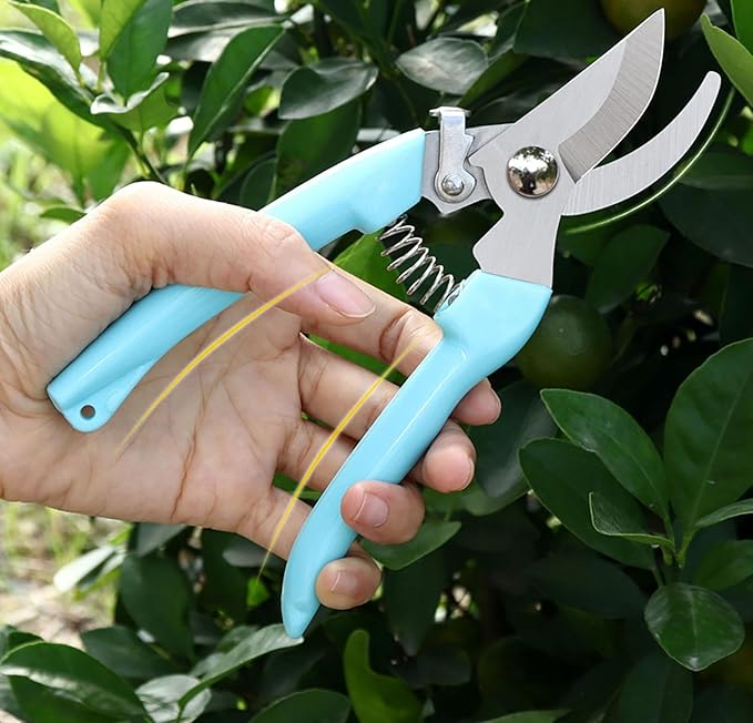 2pcs Garden Flower Shears Pruning Shears 6.9 inches Scissors Heavy Duty Plant Scissors for Cutting
