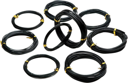 10 Rolls Bonsai Wires Anodized Aluminum Bonsai Training Wire in 5 Sizes - 1.0 mm, 1.5 mm, 2.0 mm