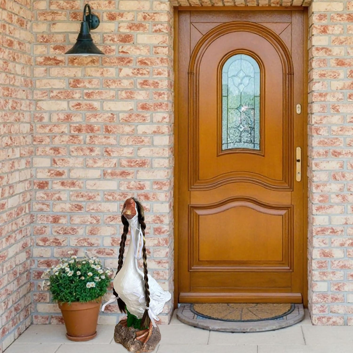 Porch Goose Wigs, Porch Goose Outfits Lawn Goose Statue Accessories for Outdoor Garden Patio Yard