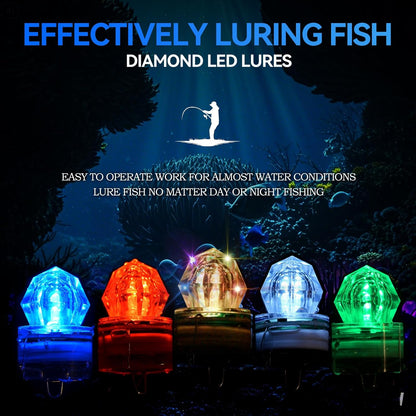 LED Underwater Fishing Lures，LED Lighted Bait Flasher，Deep Drop Fishing Lures，Fish Eye Attractive