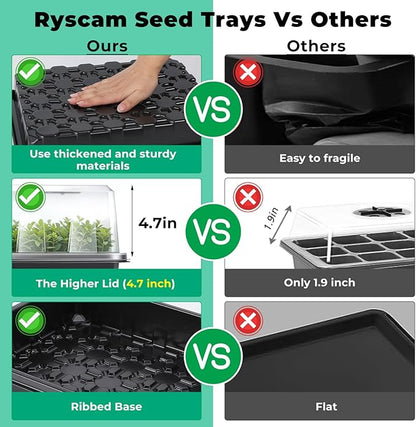 Seed Starter Tray, Seedling Starter Trays for Starting Plant Seeds, Indoor Gardening Plant