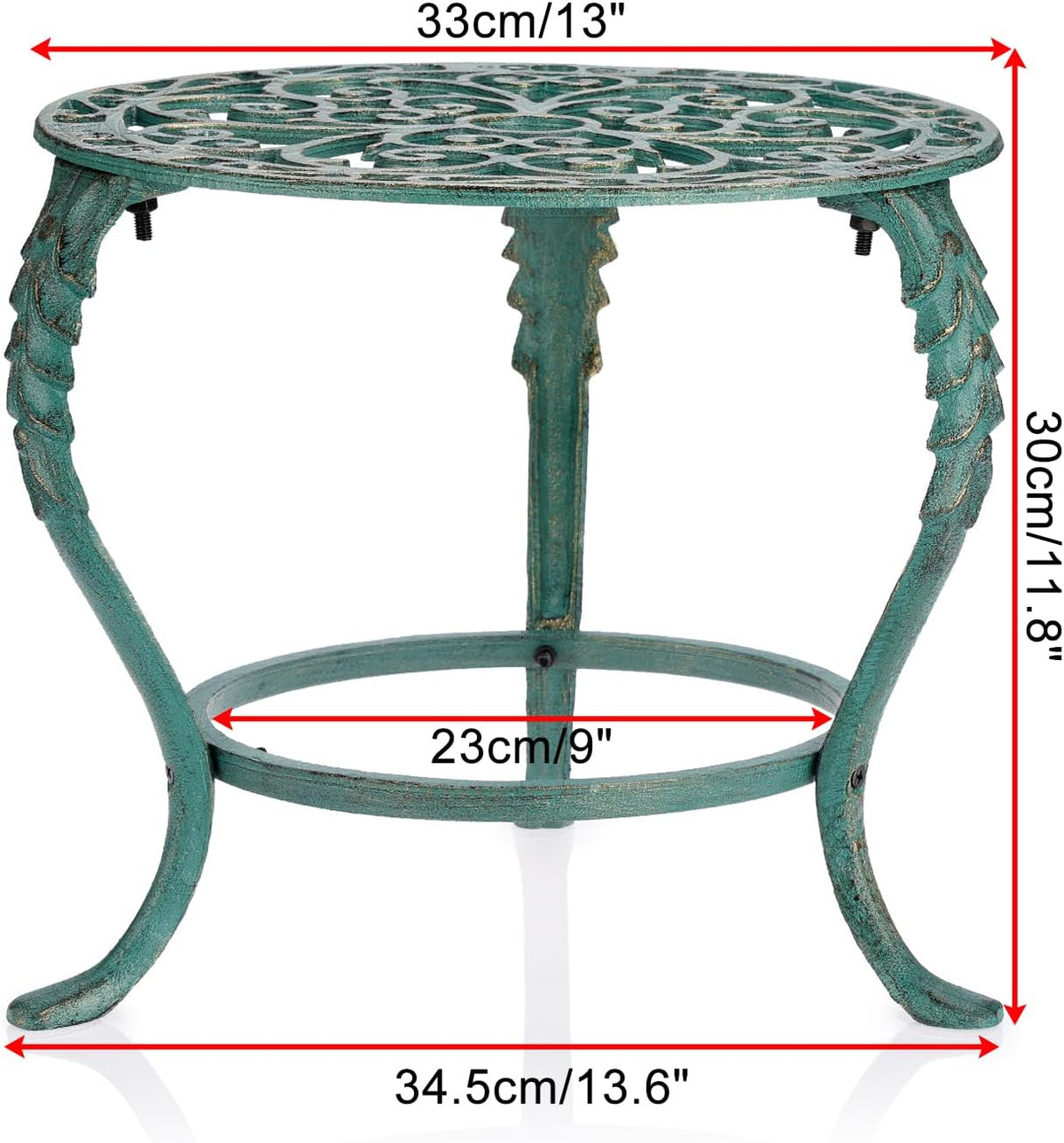 OwnMy Cast Iron Plant Stand Heavy Duty Vintage Wrought Iron Flower Pot Holder, Decorative Pedestal