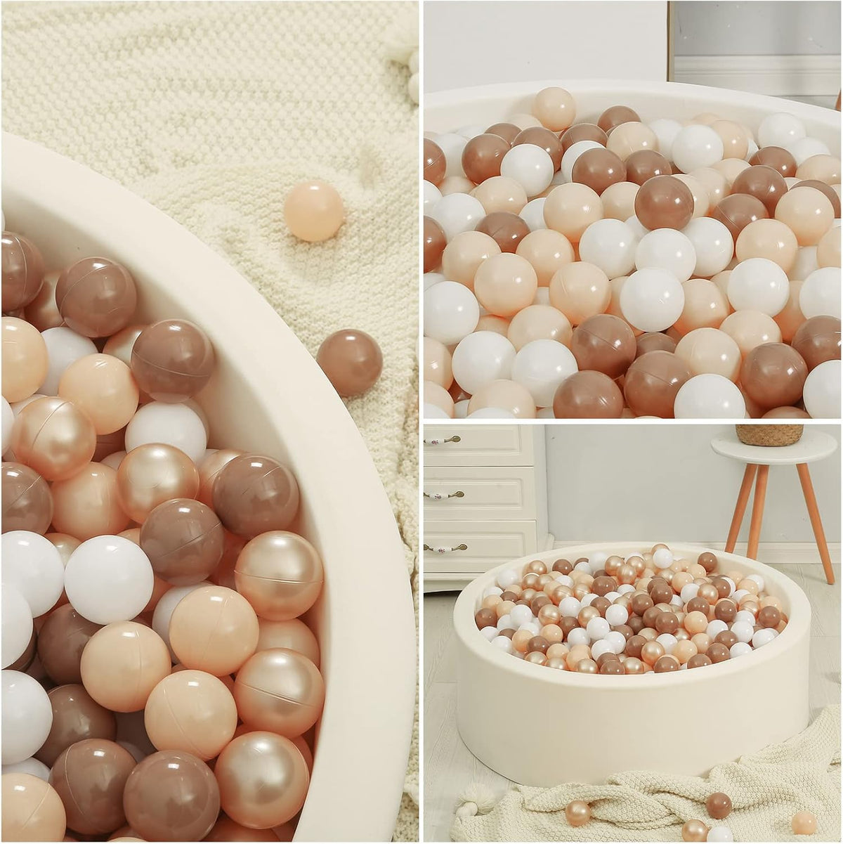 TRENDPLAY Plastic Balls for Ball Pits 2.2 Inch, Pack of 50 100 200 500 Hollow Balls, Perfect for