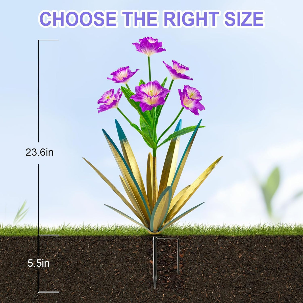 Homight Metal Agave Plant Outdoor Decoration Outdoor Garden Decoration Daffodils Flowers Mexican