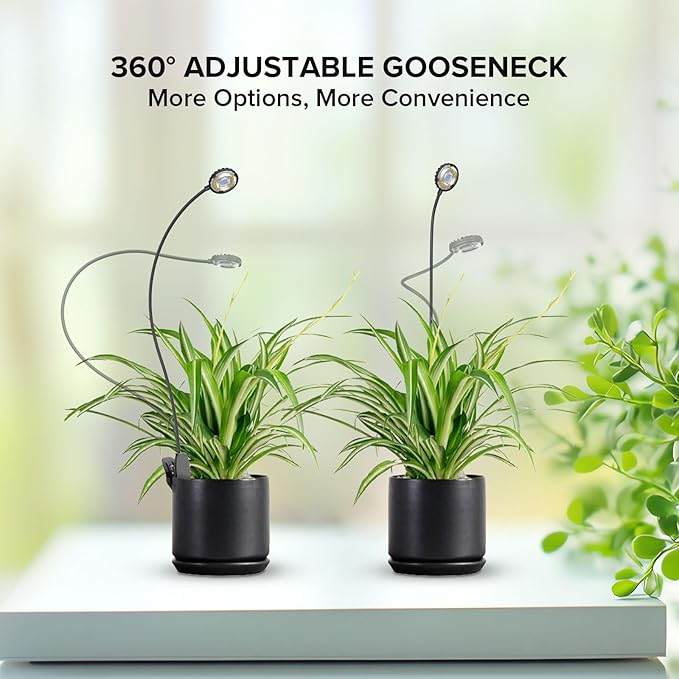 Plant Grow Lights, Clip on Grow Light for Indoor Plants, Full Spectrum LED Plant Lights for Indoor