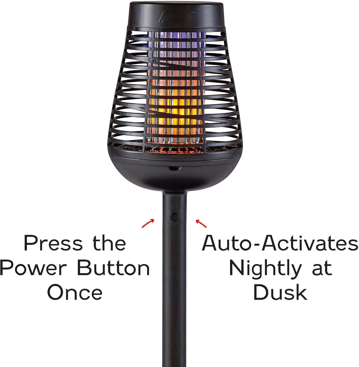 PIC Solar Insect Killer Torch (DFST), Bug Zapper and Accent Light, Solar Bug Zapper - Kills Bugs on