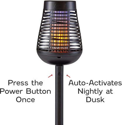 PIC Solar Insect Killer Torch (DFST), Bug Zapper and Accent Light, Solar Bug Zapper - Kills Bugs on
