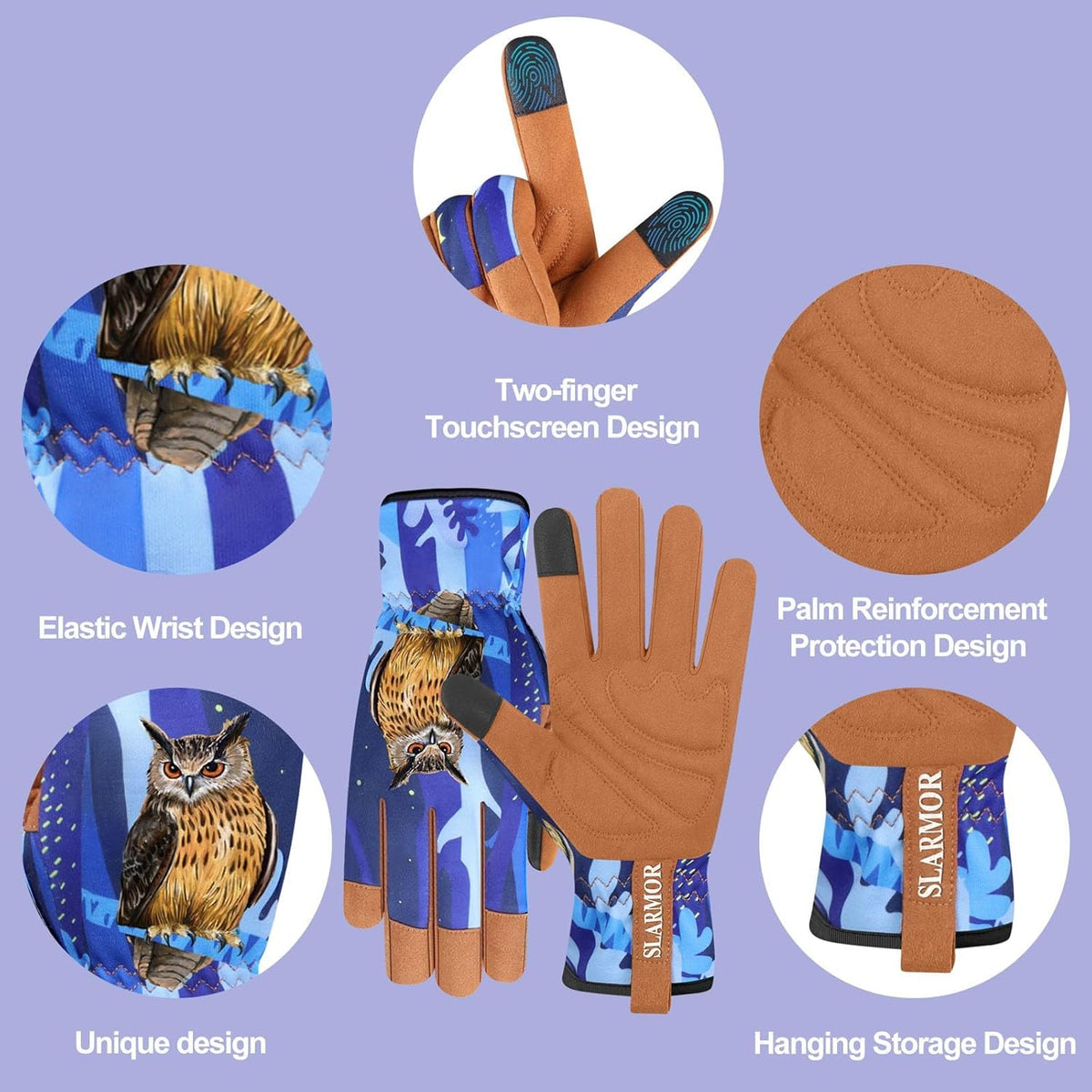 Leather-Gardening-Gloves for Women,Thorn-Proof Work-Gloves for Weeding,Digging,Planting,Pruning